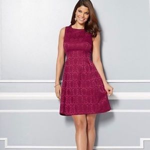 New York & Company Eva Mendes Maroon Dress